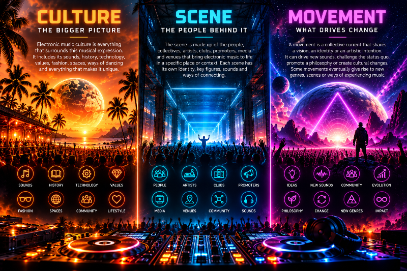 What Are Culture, Scene, and Movement in Electronic Music?